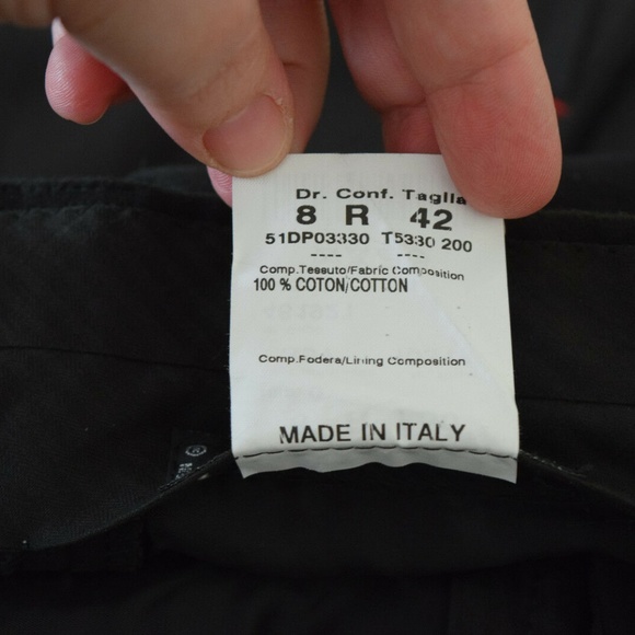 Thierry Mugler Mens Black Cotton Pants 32 - Picture 2 of 8